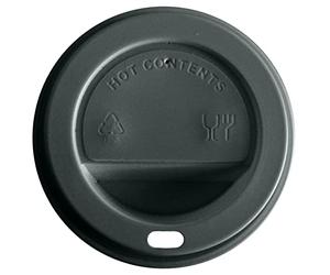 Tapa Ps Negra Con Orificio Para Vaso De 12/14/16 Oz