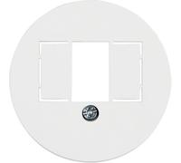 Tapa TAE berker series 1930/Glas de hager, 1930/G blanco polar, brillo