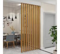 TAPAUVCK Confezione da 10 Pannelli divisori in Legno Regolabili for casa e Ufficio, Pannelli divisori Decorativi dal Pavimento al soffitto(Teak,240cm)