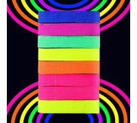 Tape Neon 8 Rotoli - Nastro Fluorescente UV Blacklight, Glow in The Dark Gaffer Tape, Adesivo, 6 Colori, 25MM x 15M Per Rotolo, Perfetto per Decorazioni e Feste al Neon