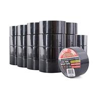 TAPEBEAR 24 Rotoli Nastro Ripara Tubi PVC, 50mm x 30m Nastro Sigillante Impermeabile Nero per Perdite o Crepe