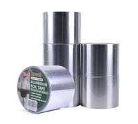 TAPEBEAR 6 Pezzi Nastro Adesivo in Alluminio Alte Temperature 100mm x 46m Nastro Riparazione di Tenuta Resistente a Fiamme e Impermeabile Nastro d'alluminio per Condotte Tubazioni, Isolare, Sigillare