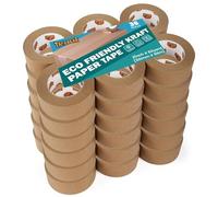 TAPEBEAR 6 Rotoli Nastro di Carta per Imballaggio, Marrone 55m x 50mm Nastro Carta Riciclata, Ecologico Nastro Adesivo Pacchi per Scatole, Scatoloni e Cartoni, Trasloco e Spedizioni
