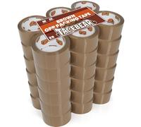 TAPEBEAR Nastro Adesivo Imballaggio 36 Rotoli, Nastro da Pacchi Marrone 50mic x 48mm x 50m Resistente, Forte per imballaggio Spedizioni, Traslochi, Resistente Allo Strappo, Senza Solventi