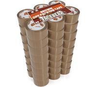 TAPEBEAR Nastro Adesivo Imballaggio 48 Rotoli, Nastro da Pacchi Marrone 50mic x 48mm x 50m Resistente, Forte per imballaggio Spedizioni, Traslochi, Resistente Allo Strappo, Senza Solventi
