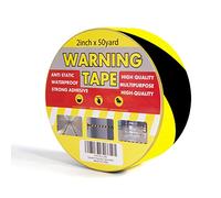 TAPEBEAR Nastro Adesivo Segnaletico, Premium Nastro Di Avvertenza Di Pericolo, Strisce Giallo/Nere Nastri Di Sicurezza, Per Pavimenti E Segnalazione Di Pericolo, 2inch x 50yard (50mm x 45m)