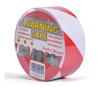 TAPEBEAR Nastro Adesivo Segnaletico, Premium Nastro Di Avvertenza Di Pericolo, Strisce Rosso e bianco Nastri Di Sicurezza, Per Pavimenti E Segnalazione Di Pericolo, 2inch x 50yard (50mm x 45m)