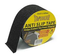 TAPEBEAR Nastro Antiscivolo Elevato Grip, Strisce Antiscivolo Per Scale Esterne Interne, Nastro Di Sicurezza Antiscivolo, Autoadesivo Nastro Da Segnalazione Nero, 75mm x 18m