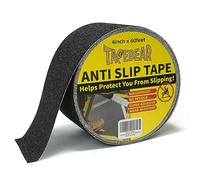 TAPEBEAR Nastro Antiscivolo Elevato Grip, Strisce Antiscivolo Per Scale Esterne Interne, Nastro Di Sicurezza Antiscivolo, Autoadesivo Nastro Da Segnalazione Nero, 100mm x 18m