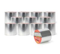 TAPEBEAR nastro butilico 100mm x 5m, impermeabile nastro sigillante autoadesivo in alluminio butilico per riparazione di tetti, grondaie e perdite, 12 Rotoli