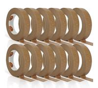 TAPEBEAR Nastro Eco-Friendly in Carta Kraft, 24mm x 50m, Biodegradabile per Packaging e Mascheramenti, 12 Rotoli