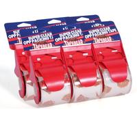 TAPEBEAR Silenzioso Nastro da imballaggio con dispenser, 48mm x 20m Alta trasparenza Nastro Adesivo per Chiudere Scatole, Cartoni e Pacchi, Confezione da 6