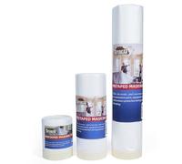 TAPEBEAR Teli Copritutto per Imbianchino, Aggiomnamentol Dello Spessore Telo Plastica Copritutto con Nastro Carta, Plastica Telo di Copertura conl Biadesivo, 3 Taglie