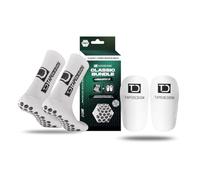 Tapedesign Bundle Allround Socks Classic + Shinguards 2.0 - Calzini da calcio antiscivolo e parastinchi ultraleggeri - Tenuta perfetta e comfort - Tecnologia antiscivolo per allenamento e gioco