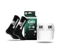 Tapedesign Bundle Allround Socks Classic + Shinguards 2.0 - Calzini da calcio antiscivolo e parastinchi ultraleggeri - Tenuta perfetta e comfort - Tecnologia antiscivolo per allenamento e gioco