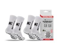 Tapedesign - Confezione doppia Superlight Socks - 2 paia di calzini ultra leggeri grip per calcio e sport - super sottili ed elastici - antiscivolo nelle scarpe - massima tenuta e comfort per