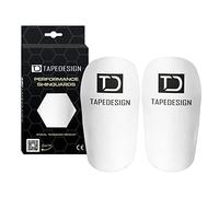 TAPEDESIGN - Parastinchi Calcio Mini - Performance Shinguards 2.0 - Termoformabili & Personalizzati - Ultra Leggeri 33g - Per Adulti & Bambini - BIANCO