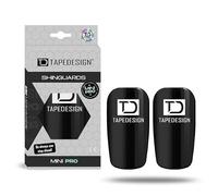 TAPEDESIGN - Parastinchi Mini - Ultraleggero & Flessibile - Shin Pads personalizzabili - Per bambini e uomini - Antiscivolo - Mini parastinchi calcio nero
