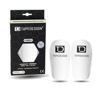 TAPEDESIGN - Parastinchi - Ultra sottile e compatto - modellabile individualmente - Bambini e Adulti - Calcio - Mini parastinchi - Piccolo - Bianco - Shinguards Mini