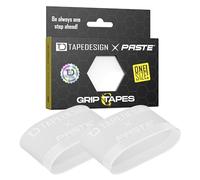 TAPEDESIGN - Supporto per parastinchi Grip Tapes in silicone, da calcio, da uomo, da donna, trasparente, per calzettoni da calcio, trasparente
