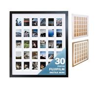 Tapeera Cornice Collage Foto in Legno per Fujifilm Instax Mini - 30 Aperture Grande Cornice Collage per Parete - Non Compatibile con Pellicola Polaroid