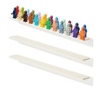 Tapeera Espositore da Parete per Minifigures - Compatibile con Minifigures Lego e Brickheadz - Mensola Acrilica Fluttuante con Base Bianca - Può Contenere fino a 72 Minifigures da Collezione