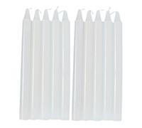 Taper Candles - Natural Wax 10pcs | Unscented Short Dinner Candles, Red White Household Decorative Candle Set, Lighting Supplies For Wedding Celebrations | Home Decor