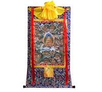 TapestrytapestryTapestry Tibetan Thangka Art - Shakyamuni Pure Land Thangka - Stampa giclée digitale ad alta risoluzione e doppio strato incorniciato a mano - Arazzo buddista da appendere alla parete