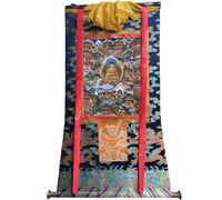 TapestrytapestrytapestryTibetan Thangka Art - Shakyamuni Pure Land Thangka - Stampa giclée digitale ad alta risoluzione e doppio strato incorniciato a mano - Arazzo buddista da appendere alla parete