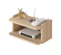 TapferBahn Scaffale Multimediale da Parete,Mensole Sospese A Parete,Mensola Sospesa per Decoder TV,Mensola Sospesa in Legno per Proiettore,Supporto per Proiettore Mensola Sospesa sotto La TV