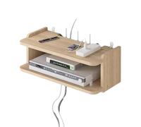 TapferBahn Scaffale Multimediale da Parete,Mensole Sospese A Parete,Mensola Sospesa per Decoder TV,Mensola Sospesa in Legno per Proiettore,Supporto per Proiettore Mensola Sospesa sotto La TV