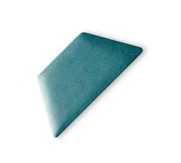 TAPHICEROS Pannello da parete semiesagonale, pannello imbottito, 30x15 cm, superiore/inferiore, 1 pz, SWING 9, laguna, cuscino da parete semiesagonale imbottito per testiera del letto