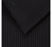 TAPHICEROS Tessuto in Velluto a Coste, Nero, 100 cm x 142 cm, Venduto Stoffa Al Metro, Materiale per Tappezzeria, Tessuti Decorativo per Mobili Fai da te, Divani, Cuscini, Vestiti