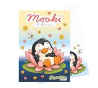 Tapirella Blocco note per bambini, blocco appunti Mooki & Friends, amicizia, pensieri, ricordi, motivo 3, 50 pagine, formato A6, scuola, ufficio, casa