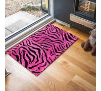 Tapis 3D De Cuisine Eleganti Strisce Zebrate Moderno Animale - Paillasson Antidérapant, Lavable En Machine Pour Décorations Salon Chambre L’Entrée Tapis De Bienvenue Rosa Rosa, 90X150Cm