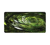 Tapis de bureau abstrait serpent vert 30 x 60 cm avec bords cousus, grand tapis de souris gaming antidérapant en caoutchouc pour ordinateur de bureau, clavier, ordinateur portable et souris de trava