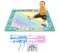 Tapis de coloration à l'eau - Tapis de coloriage grafiti répété | Tapis de dessin sans poussière 80x60cm avec outils de stylo à eau, cadeaux d'anniversaire et de Noël pour enfant garçons