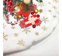 Tapis de Sapin 90 cm, Jupe de Sapin de Noël, Grande Jupe d'arbre de Noël, Noël Décorations Tapis de Sapin Couvre Pour Arbres de Noël (oro, 90 cm)