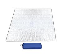 Tapis De Tente Pour Le Camping | De Pique-nique Isolant Double Face En Aluminium 195 X 180 Cm | Tapis Thermique Pliable L'extérieur, Idéal Pour La Randonnée, Les Pique-niques, Survie Et Le Camping À L