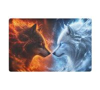 Tapis D'Entrée Art Wolf Design Versatili Tappeto Entrata Interno Resistente Sporco Tappeto Interno Per Zona Balcone Porta