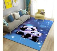 Tapis En Flanelle À Motif Panda Mignon Imprimé En 3D Ultra Doux Antidérapant Lavable Pour Jeu Idéal Pour Chambre Salon Couloir Bureau Et Décoration Intérieure Moderne (Colore 6,120x180cm)