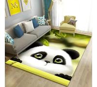 Tapis En Flanelle À Motif Panda Mignon Imprimé En 3D Ultra Doux Antidérapant Lavable Pour Jeu Idéal Pour Chambre Salon Couloir Bureau Et Décoration Intérieure Moderne (Colore 3,80x120cm)