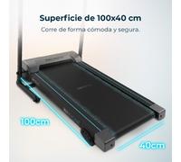 Cecotec Tapis roulant pieghevole DrumFit WayHome 1000 Runner Sprint. 600 W, da 1 a 10 km/h, 12 programmi, pannello di controllo LED, superficie di corsa 100 x 40 cm, ruote e supporto dispositivi