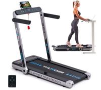 Tapis Roulant Elettrico 14km/h LED Pieghevole Casa 130kg THUNDER® RACE-SILVER