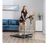 Tapis Roulant Elettrico e Pieghevole con Schermo LCD e 2 Ruote per Allenamento a Casa o in Ufficio, Motore 500W Velocità 10km/h Description:Questo tapis roulant elettrico e pieghevole HOMCOM avvererà