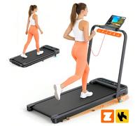Tapis roulant motorizzato senza spazzole super silenzioso da 2,5 HP sotto la scrivania per casa e ufficio, piccolo tapis roulant portatile per jogging e corsa, design salvaspazio, facile montaggio e f