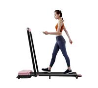 Tapis roulant pieghevole elettrico con display LCD, fitness walking pad a LED, per jogging, per la casa, la palestra, la casa, la palestra, la casa, il tapis roulant pieghevole, 6 km/H (rosa)