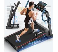 Tapis roulant professionale per la casa Decorcn, pieghevole, con inclinazione, motore silenzioso, piano di corsa di grandi dimensioni,WiFi, Bluetooth, APP, marchio di qualità tedesco