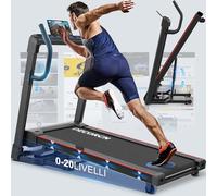 Tapis roulant professionale per la casa Decorcn, salvaspazio, pieghevole, con inclinazione, motore silenzioso, piano di corsa di grandi dimensioni,WiFi, Bluetooth, APP, marchio di qualità tedesco