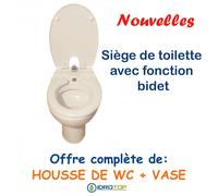 Tapis WC bidet 320 avec pot WC en céramique sur le sol - compatibilité